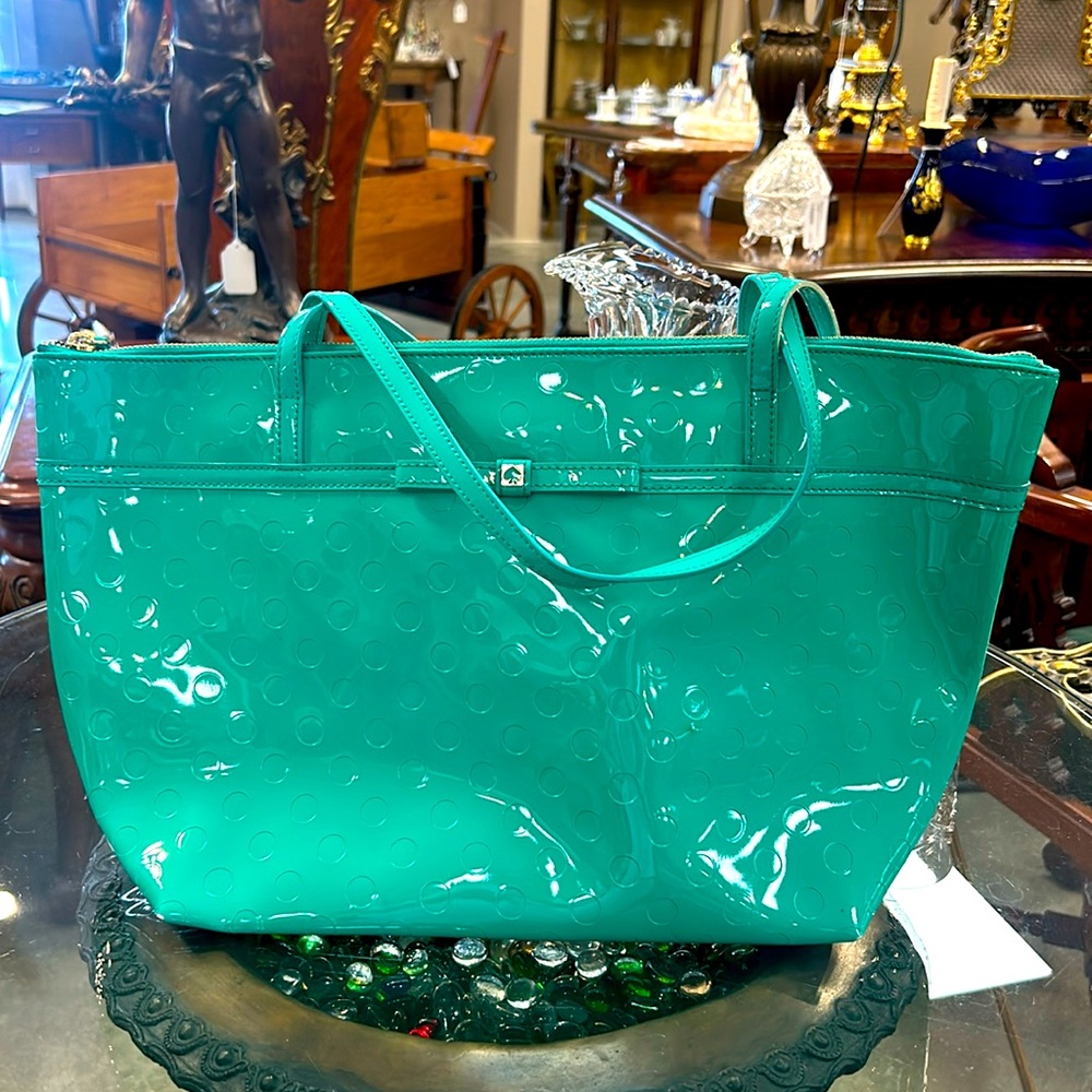 XL Kate Spade Turquoise Aqua Purse Tote